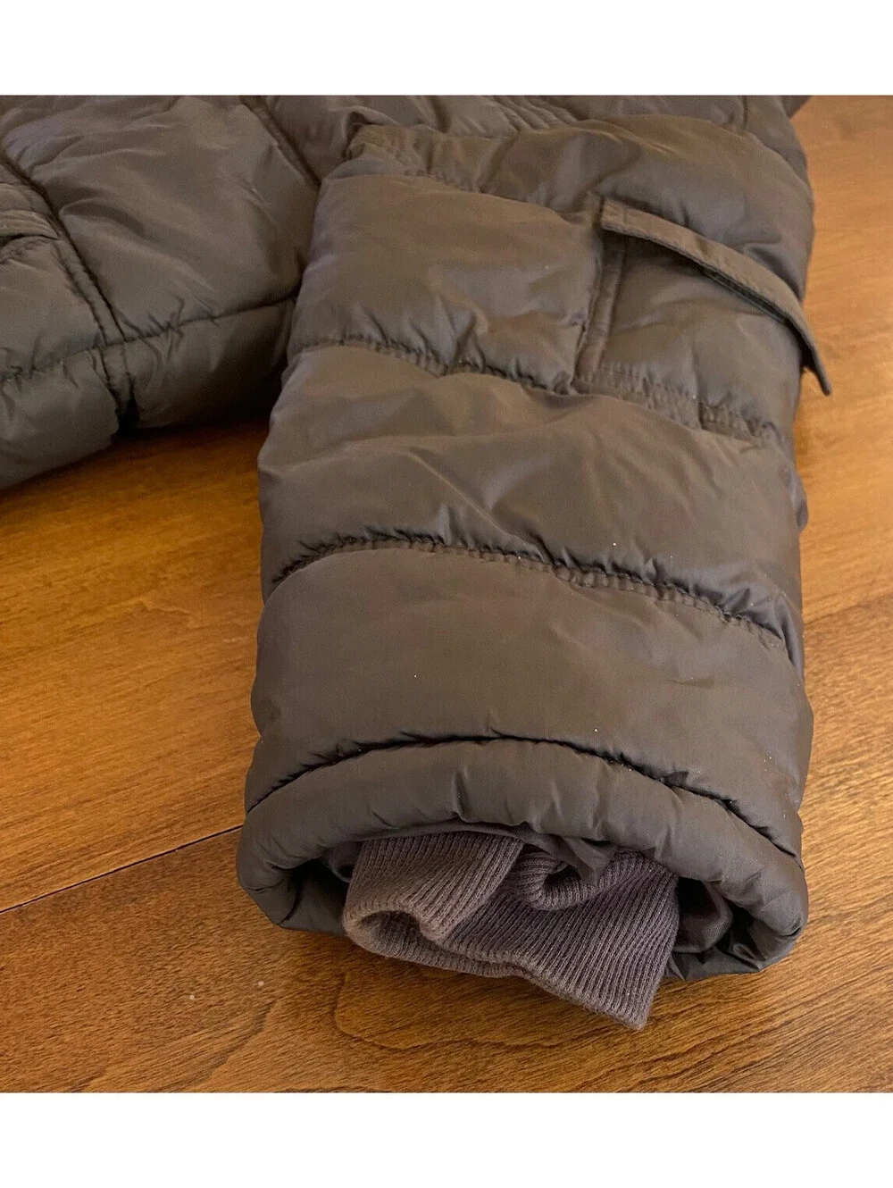 Boys GYMBOREE LONG SLEEVE PUFFER COAT Lined POCKETS Brown SIZE 3-4